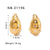 IG Style Droplet Droplet Stainless Steel Electroplating Earrings