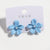 Moderate Luxury Lotus Flower Geometric Plastic Stud Earrings