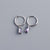 925 Sterling Silver Geometric Silver Diamond Inlay Stud Earrings