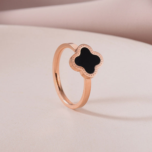 Women Geometric Titanium Steel Electroplating Rings