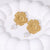 Elegant Flower Stainless Steel Electroplating Stud Earrings