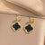 Moderate Luxury Flower Copper Diamond Inlay Stud Earrings