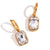 Fashion Quadrilateral Geometric Stainless Steel 18K Gold Plated Earrings