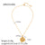 IG Style Quadrilateral Stainless Steel 18K Gold Plated Necklaces