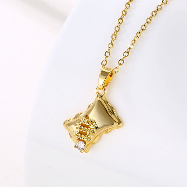 Women Minimalist Geometric Metal Stainless Steel Electroplating Necklaces