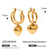 IG Style Heart Heart Stainless Steel Electroplating Earrings