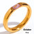 Women Fashion Circle Geometric Stainless Steel 18K Gold Plated Rings