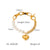 Women IG Style Chain Heart Geometric Heart Stainless Steel Electroplating Bracelets