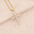 Women Cross Copper Zircon Inlay Pendants