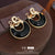 Medieval Pearl Geometric Copper Electroplating Stud Earrings