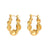 Fashion Circle Geometric Stainless Steel 18K Gold Plated Earrings