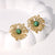 Flower Stainless Steel Electroplating Stud Earrings