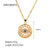 IG Style Circle Geometric Stainless Steel 18K Gold Plated Necklaces