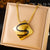 Fashion Square Geometric Stainless Steel Electroplating Necklaces