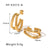 IG Style Circle Irregular Heart Heart Geometric U-Shape Titanium Steel Electroplating Earrings