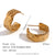 Fashion Circle Geometric Stainless Steel 18K Gold Plated Earrings