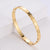 Women Minimalist Lace Metal Mesh Wave Stainless Steel Bangles