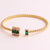 Fashion Women Quadrilateral Geometric Zircon Electroplating Bracelets