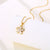 Women Minimalist Geometric Metal Flower Stainless Steel Electroplating Necklaces