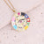 Women Ethnic Eye Geometric Copper Oil Dripping Pendants