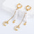 Minimalist Star Stainless Steel Electroplating Earrings