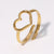 Open Ring Cute Heart Stainless Steel Electroplating Rings