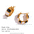 Fashion Circle U-Shape Geometric Stainless Steel 18K Gold Plated Earrings