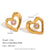 Fashion Heart Bowknot Geometric Stainless Steel 18K Gold Plated Earrings