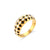 Women Geometric Stainless Steel 18K Gold Plated Rings