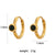 Fashion Round Circle Geometric Stainless Steel 18K Gold Plated Earrings