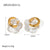 IG Style Round U-Shape Stainless Steel 18K Gold Plated Earrings