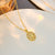 Heart Geometric Titanium Steel 18K Gold Plated Necklaces