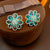 Medieval Flower Geometric Alloy Electroplating Earrings