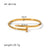 IG Style Circle Irregular Heart Tennis / Diamond Line Stainless Steel Zircon Inlay Bangles