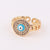 IG Style Women Diamond Metal Geometric Copper Electroplating Rings