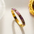 Exotic Round Titanium Steel 18K Gold Plated Bangles