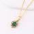 Women Diamond Metal Rainbow Heart Copper Necklaces