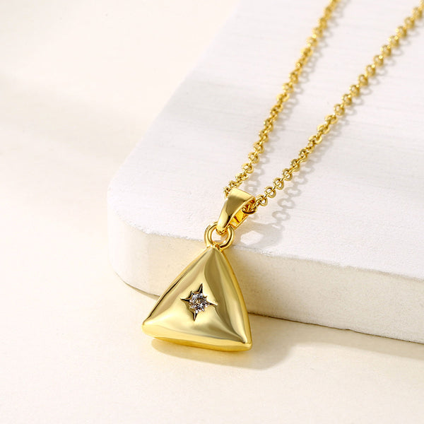 Women Minimalist Geometric Metal Stainless Steel Electroplating Necklaces