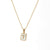 Minimalist Letter Number Text Stainless Steel 18K Gold Plated Necklaces