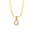 Fashion Stripe Number Text Letter Stainless Steel 18K Gold Plated Necklaces