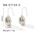 IG Style Droplet Geometric Stainless Steel Electroplating Earrings