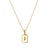 Minimalist Letter Number Text Stainless Steel 18K Gold Plated Necklaces