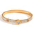 Fashion Round Circle Stainless Steel 18K Gold Plated Bangles