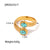 Unisex IG Style Circle Geometric Stainless Steel 18K Gold Plated Rings