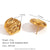 Fashion Circle U-Shape Geometric Stainless Steel 18K Gold Plated Stud Earrings