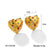 IG Style Heart Geometric Stainless Steel Electroplating Earrings