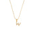 Fashion Letter Number Text Stainless Steel 18K Gold Plated Necklaces