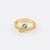 Women Diamond Metal Rainbow Irregular Snake Eye Zircon Rings