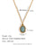 Fashion Circle Square Geometric Stainless Steel 18K Gold Plated Necklaces