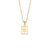 Fashion Quadrilateral Zodiac Sign Stainless Steel 18K Gold Plated Necklaces